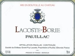 (image for) LACOSTE BORIE 1990 Vvsbs